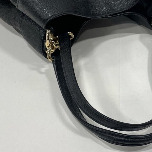 AUTHENTIC Coach Large Lexy Hobo Shoulder Bag Black Pebbled Leather COA incl. - Picture 6 of 16